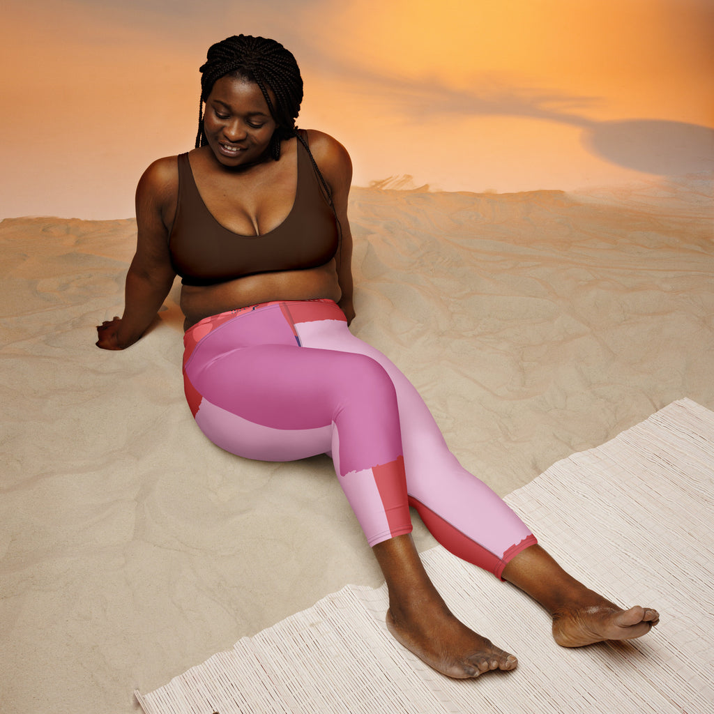 Pink Stylish Capri Leggings — photo 2