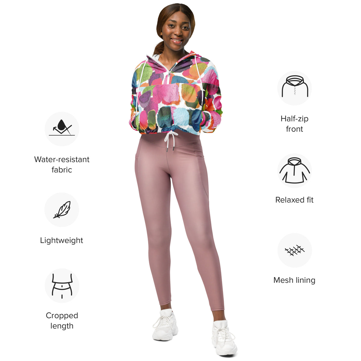 Cropped Windbreaker – lightweight white style layer
