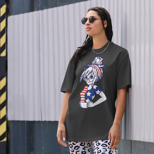American Girl Oversized Tee – Vintage Wash