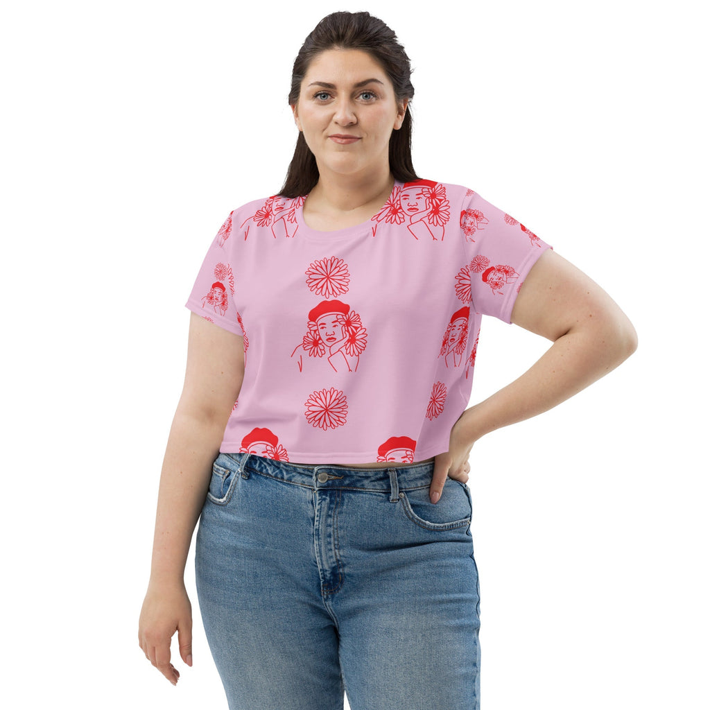 Girl in Beret Crop Tee — photo 5