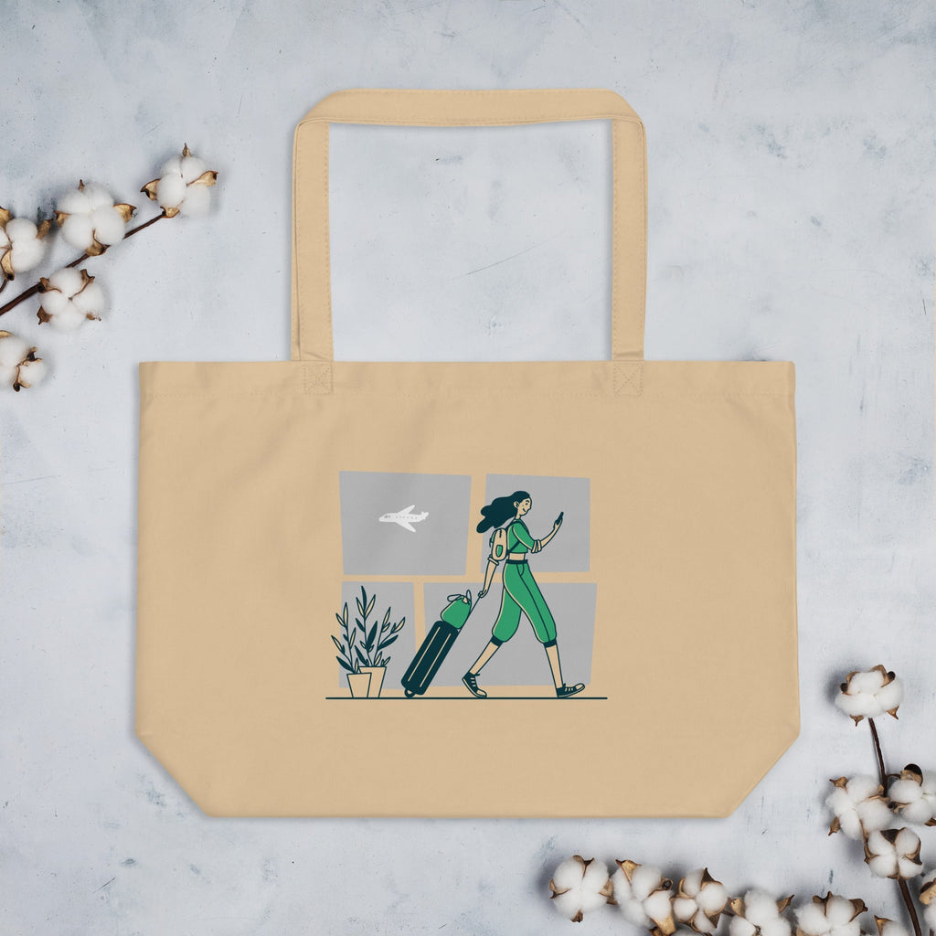 Girl travel Large organic tote bag — photo 2