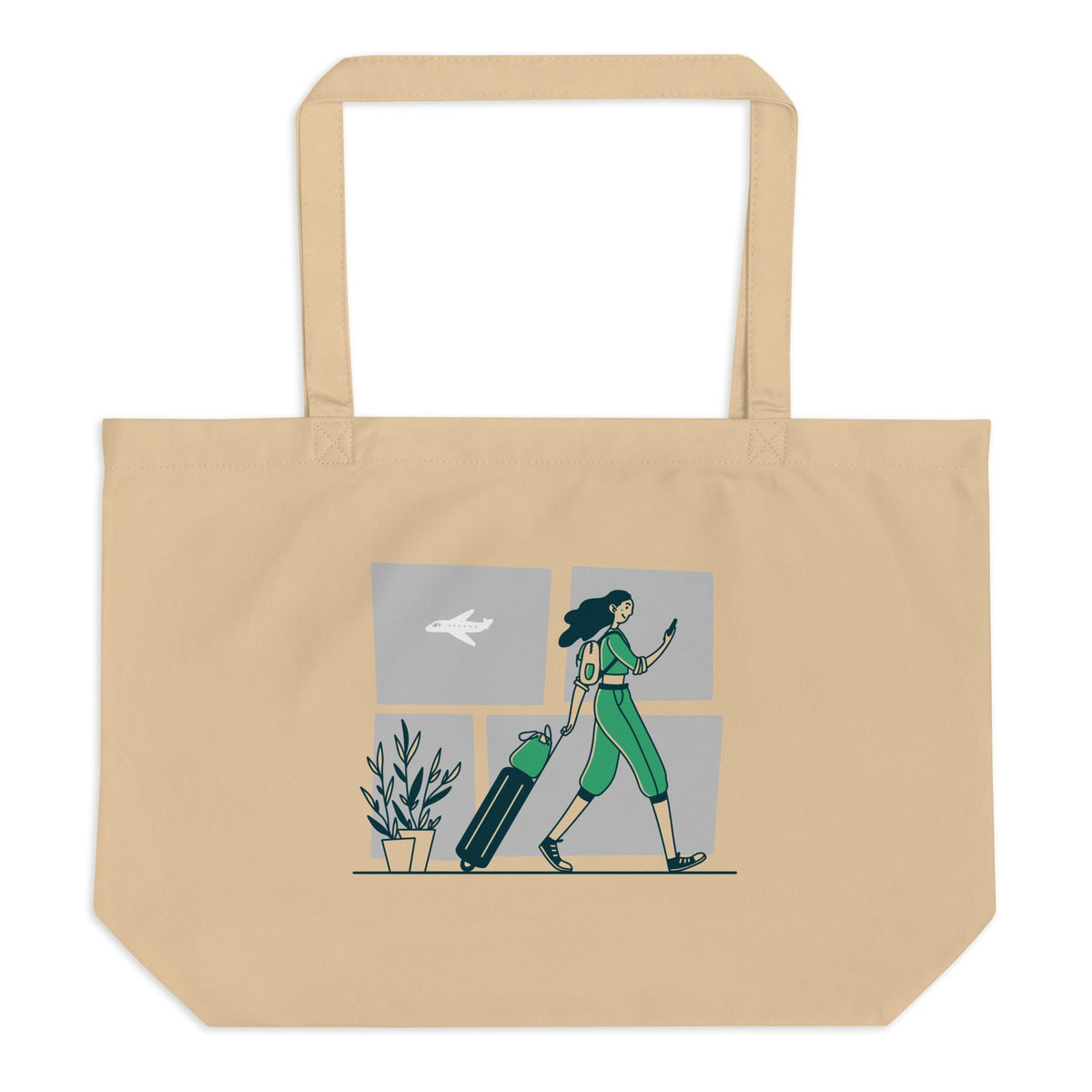 Girl travel Large organic tote bag — photo 6
