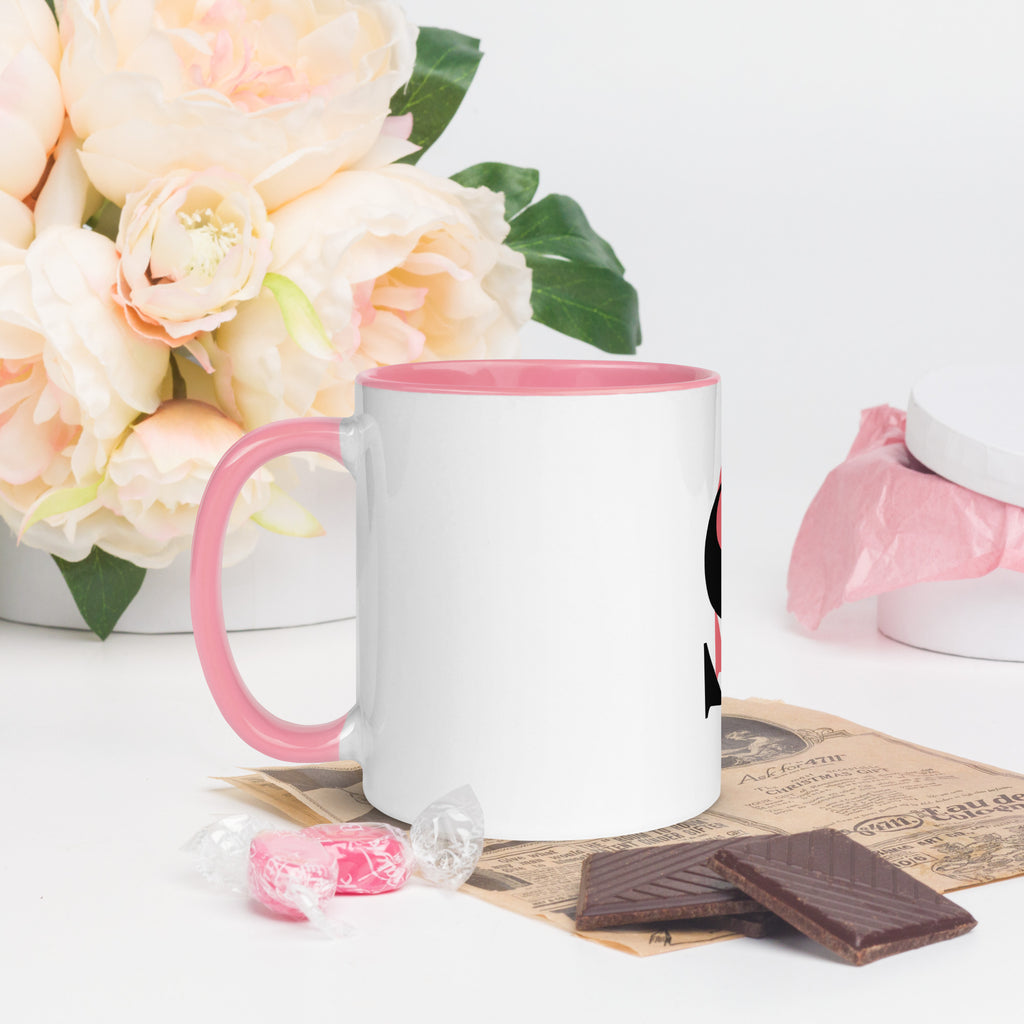 Daily Joy Color-Inside Mug – pink left view