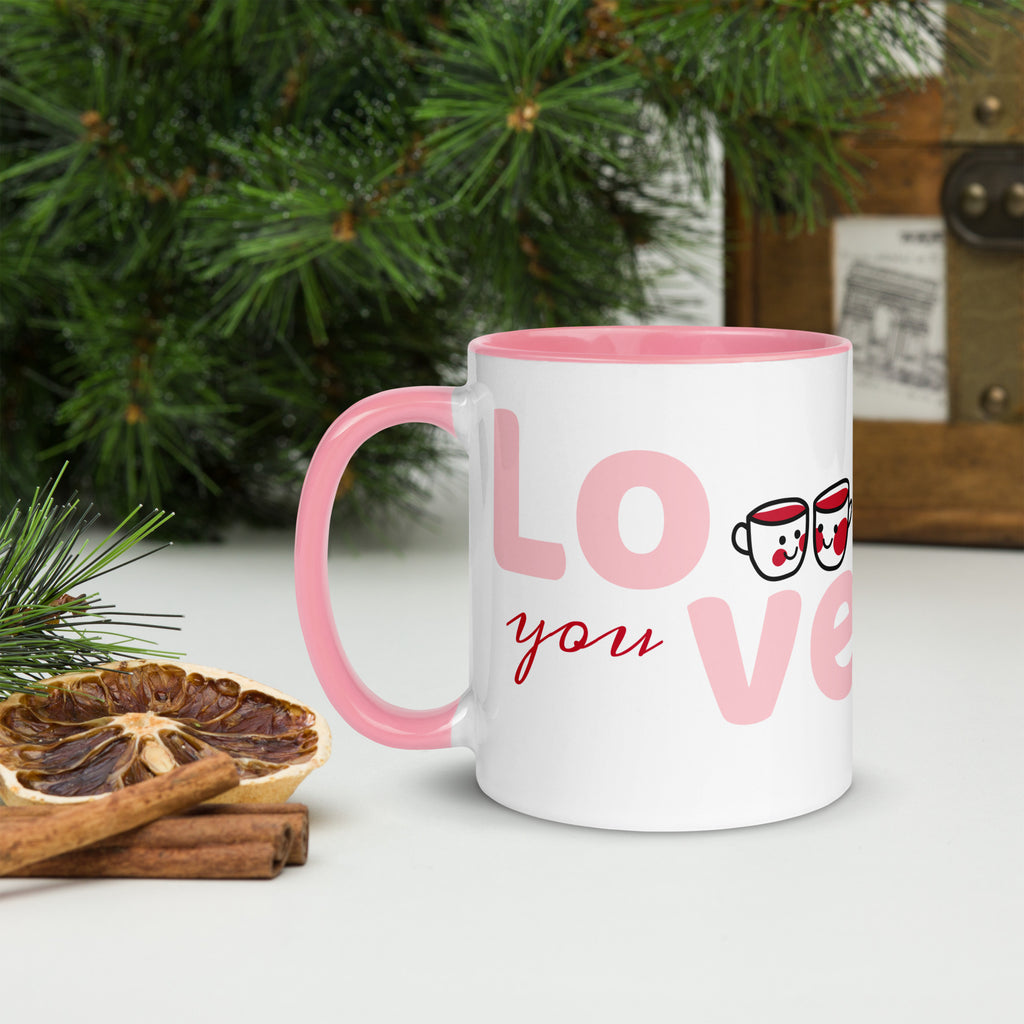 Good Energy Color-Inside Mug in pink, left-side view