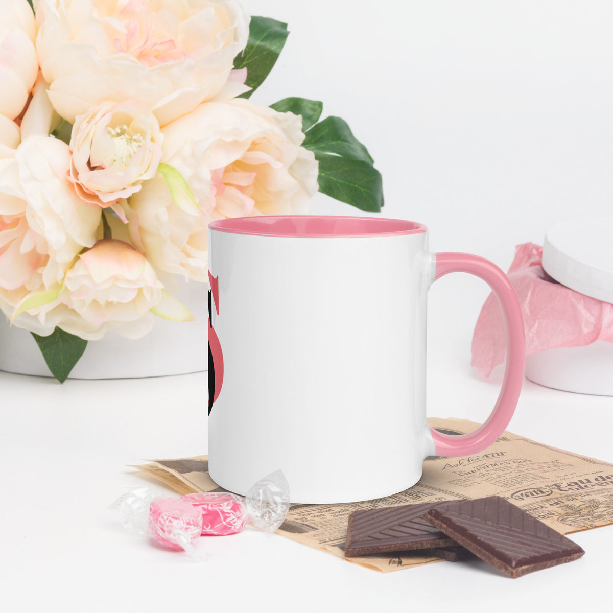 Daily Joy Color-Inside Mug – pink right view