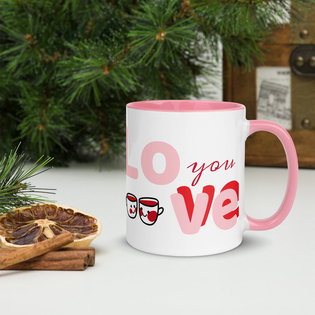 Good Energy Color-Inside Mug in pink, right-side view
