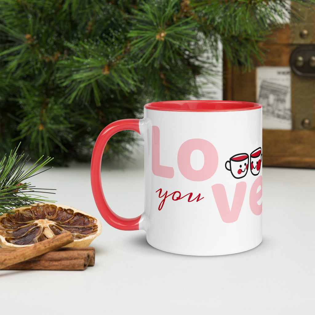 Good Energy Color-Inside Mug in red, left-side view