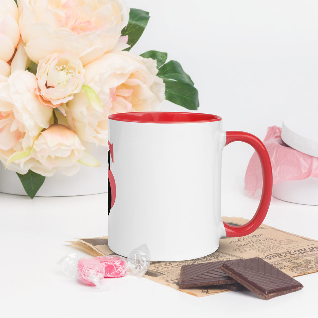 Daily Joy Color-Inside Mug – red right view