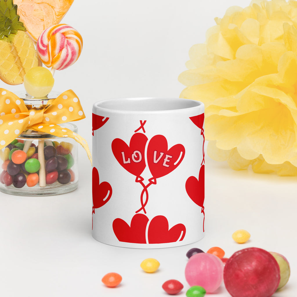 Morning Mood Mug – glossy ceramic 20 oz mug, front view