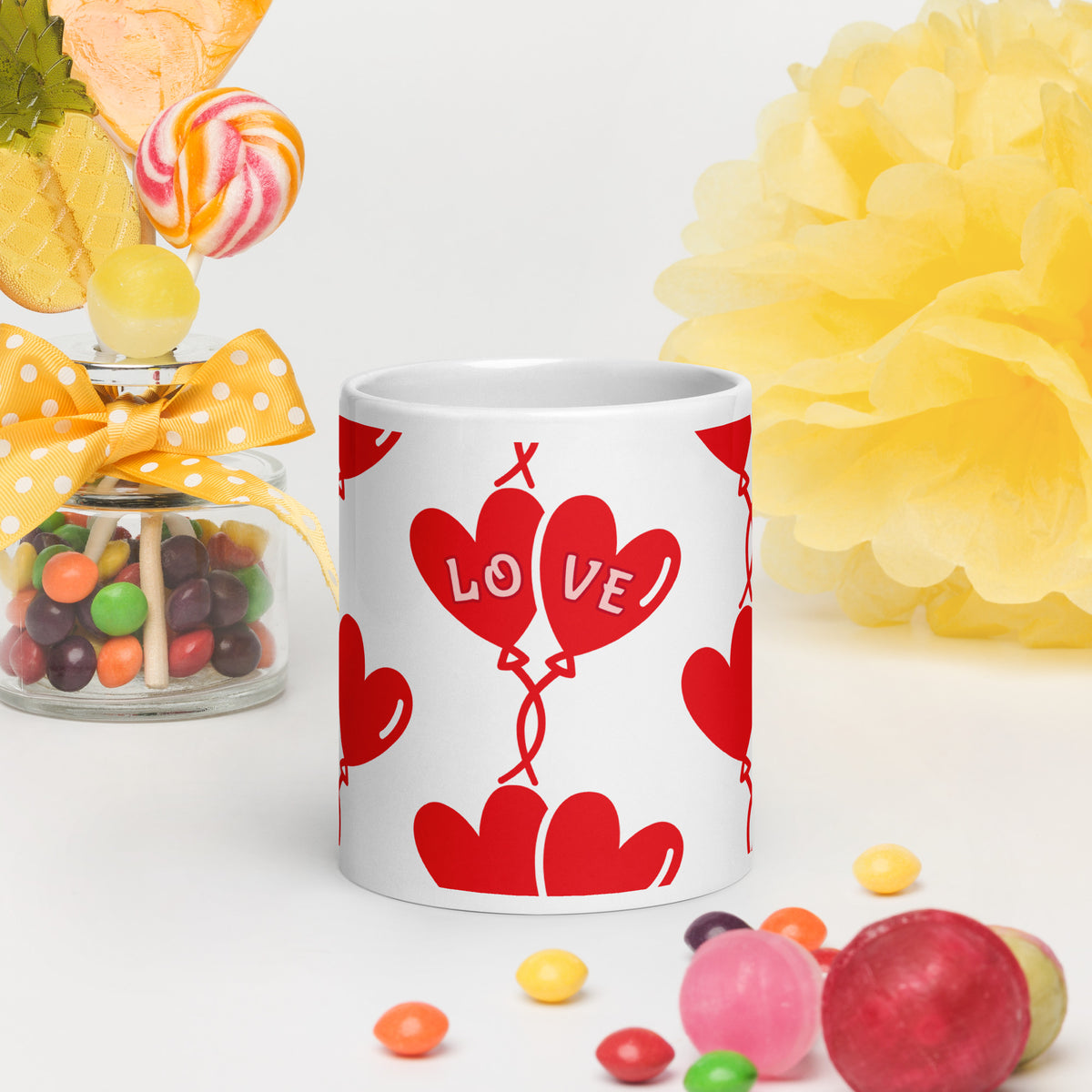 Morning Mood Mug – glossy ceramic 20 oz mug, front view
