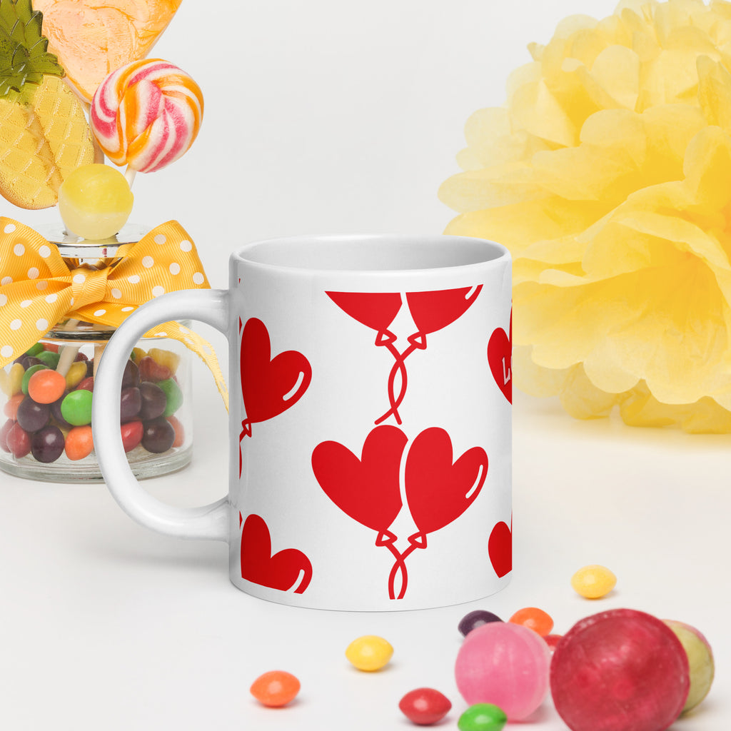Morning Mood Mug – glossy ceramic 20 oz mug, handle left